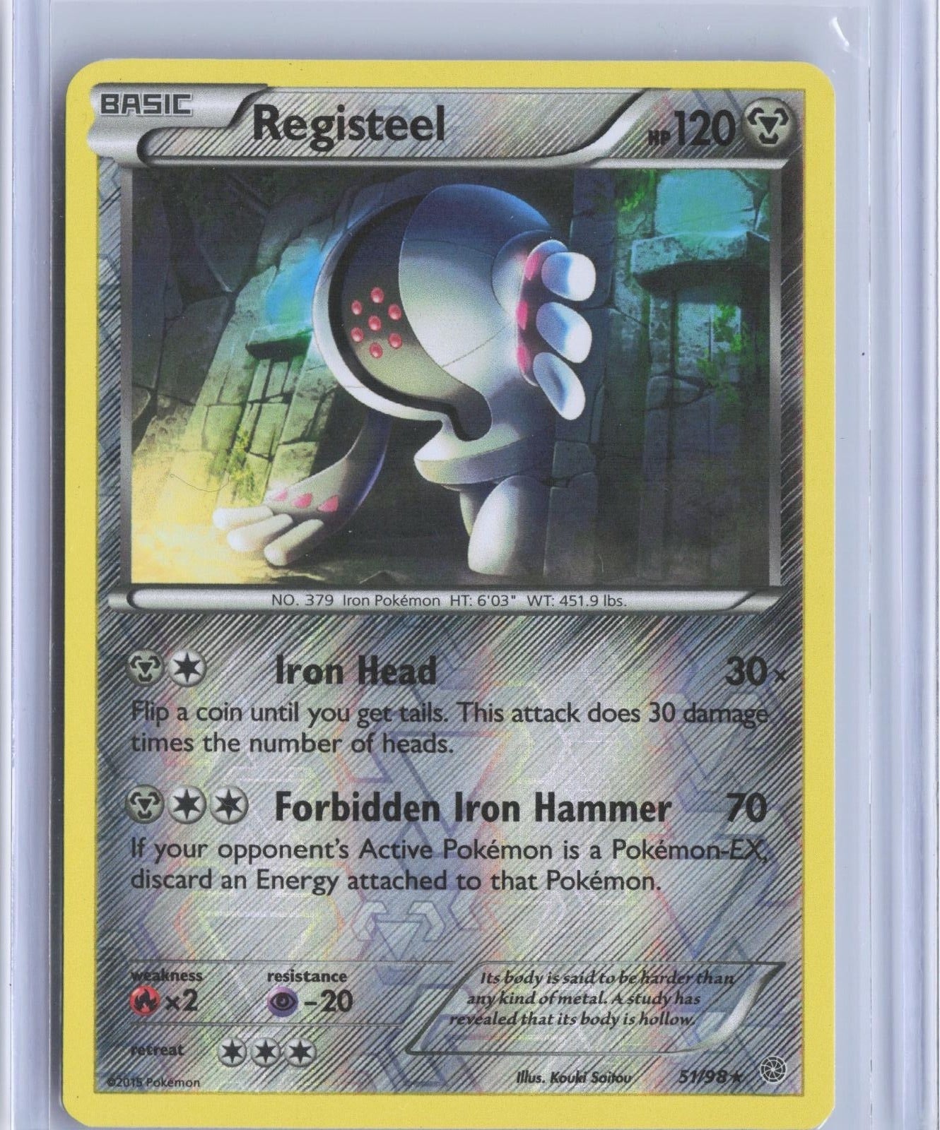 Registeel 51/98 Rare Ancient Origins Pokemon Reverse Holo TCG Card