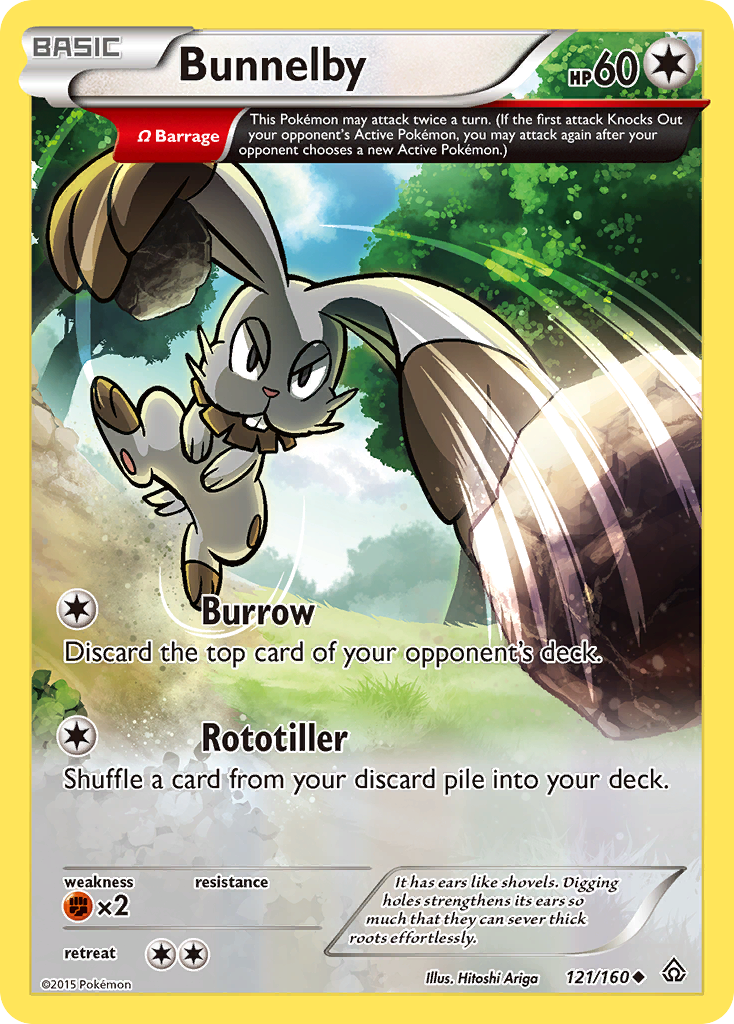 Bunnelby 121/160 Uncommon Primal Clash Pokemon TCG Card