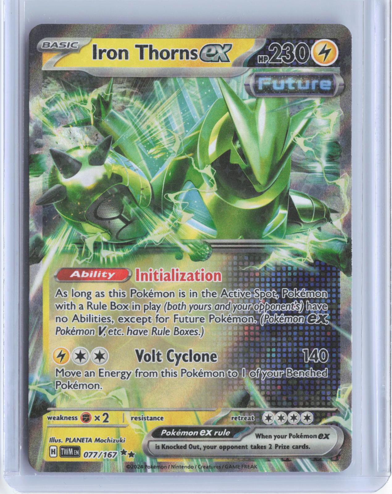 Iron Thorns ex 077/167 Double Rare Twilight Masquerade Pokemon Holo
