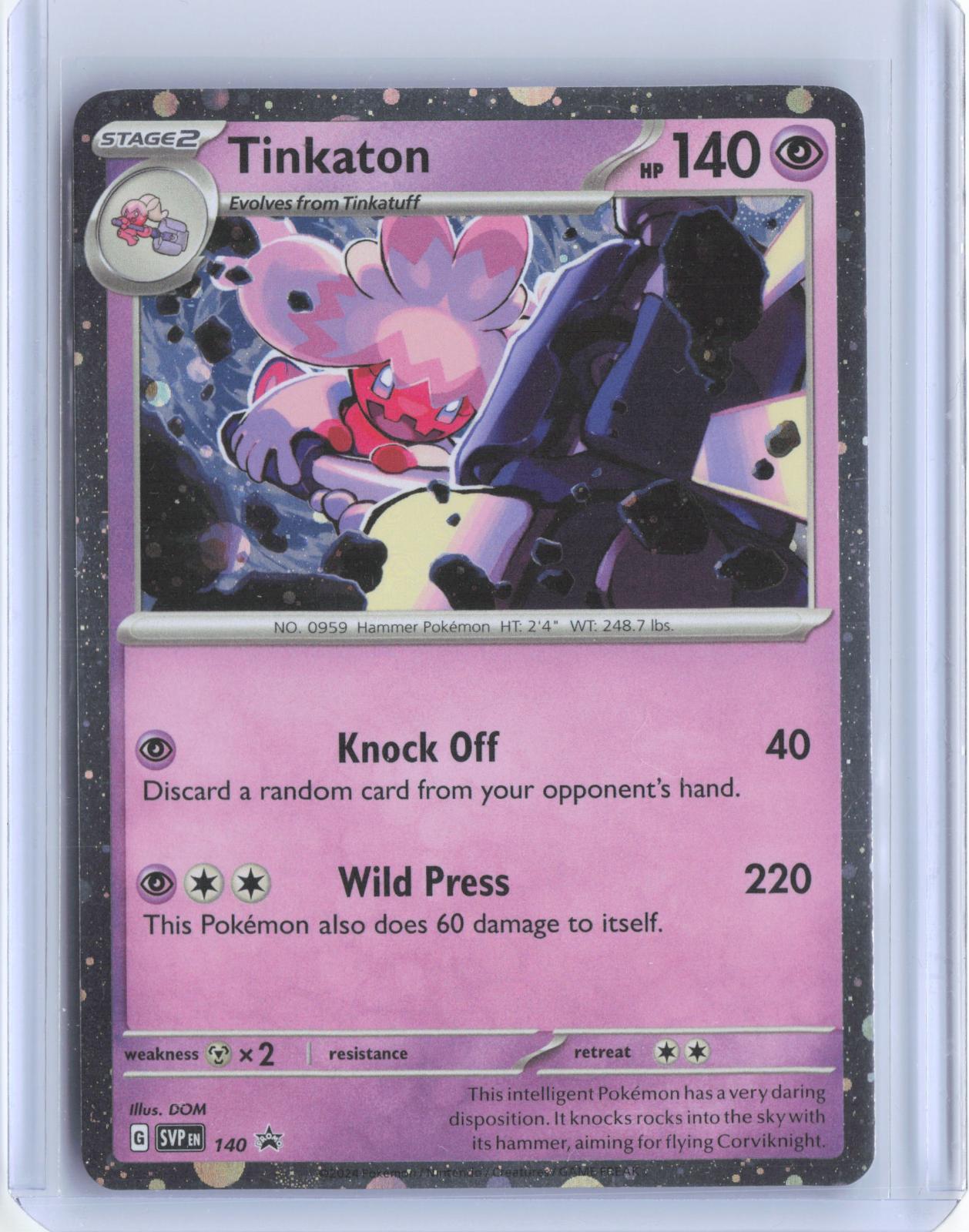 Tinkaton (Cosmo Holo) 140 Holo Promo Scarlet & Violet Promo Pokemon TCG Card
