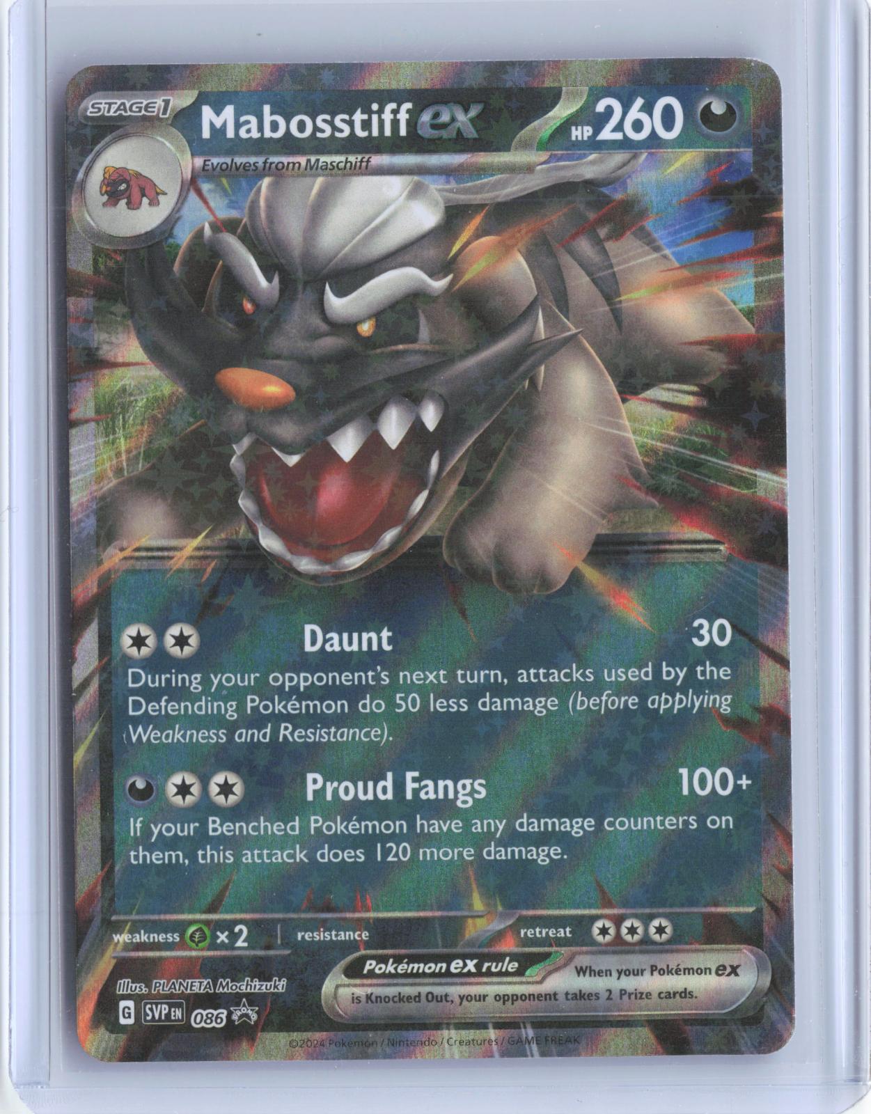 Mabosstiff ex 086 Holo Promo Scarlet & Violet Promo Pokemon