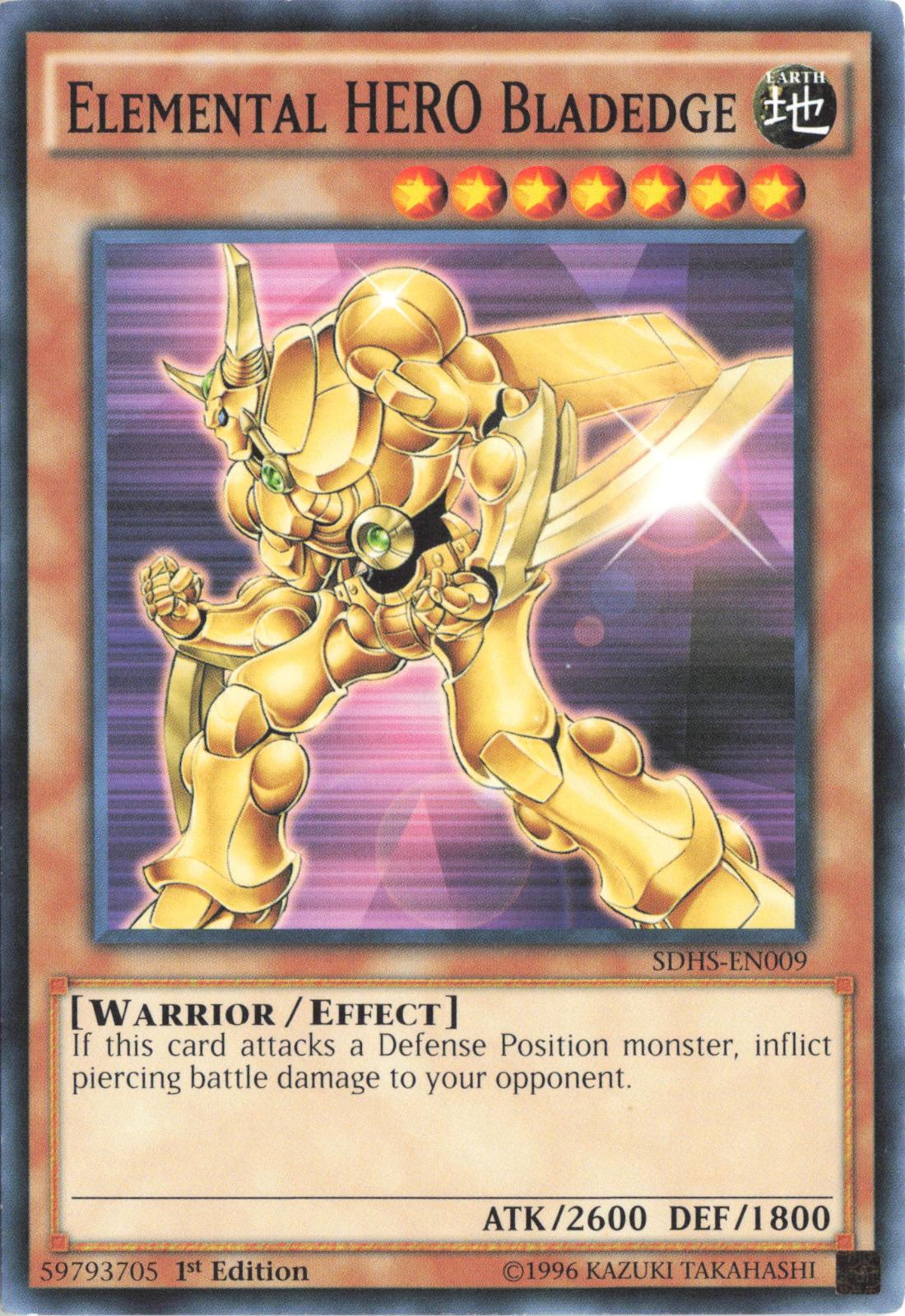 Elemental HERO Bladedge SDHS-EN009 Structure Deck: HERO Strike Yu-Gi-Oh 1st Edition