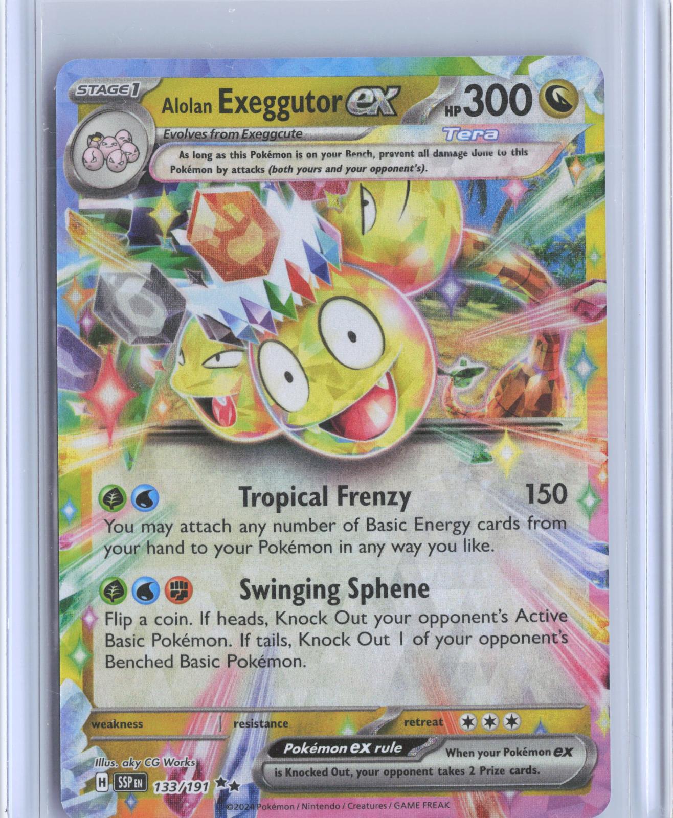 Alolan Exeggutor ex 133/191 Double Rare Surging Sparks Pokemon Holo