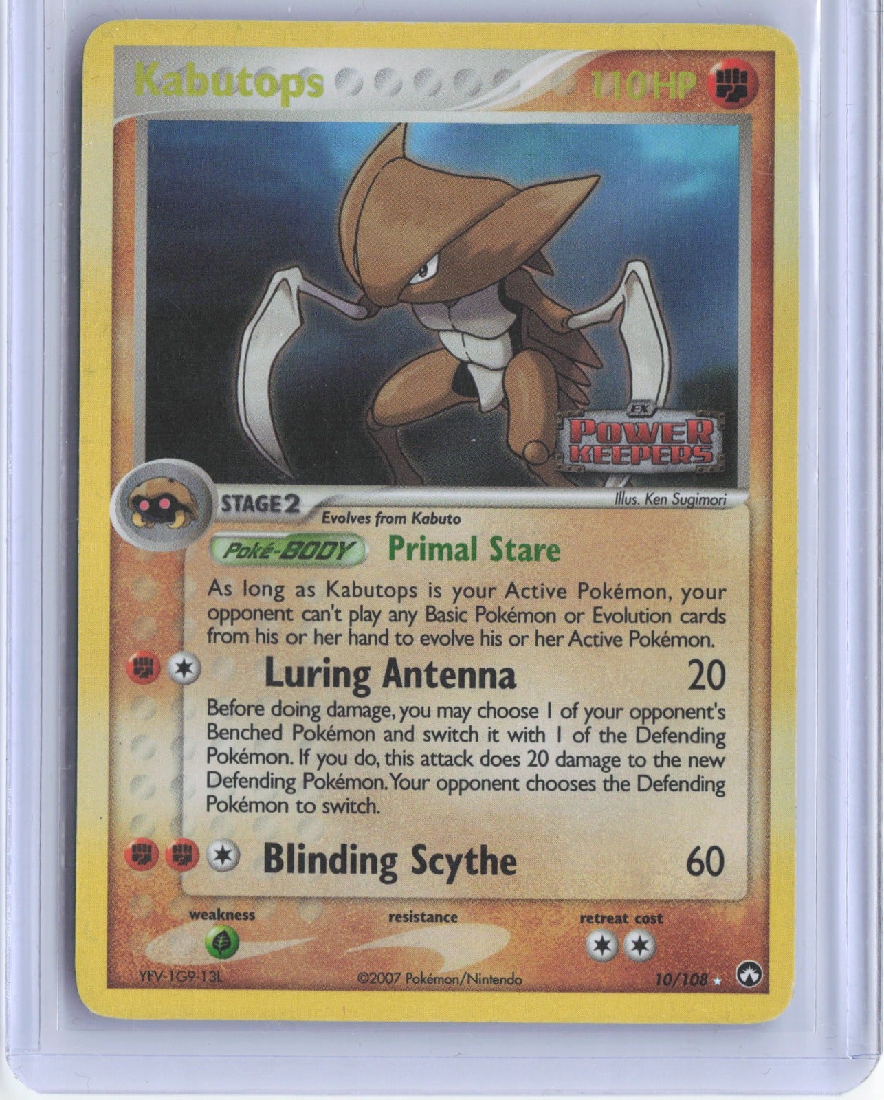 Kabutops Reverse Holo Holo Rare Power Keepers 10/108