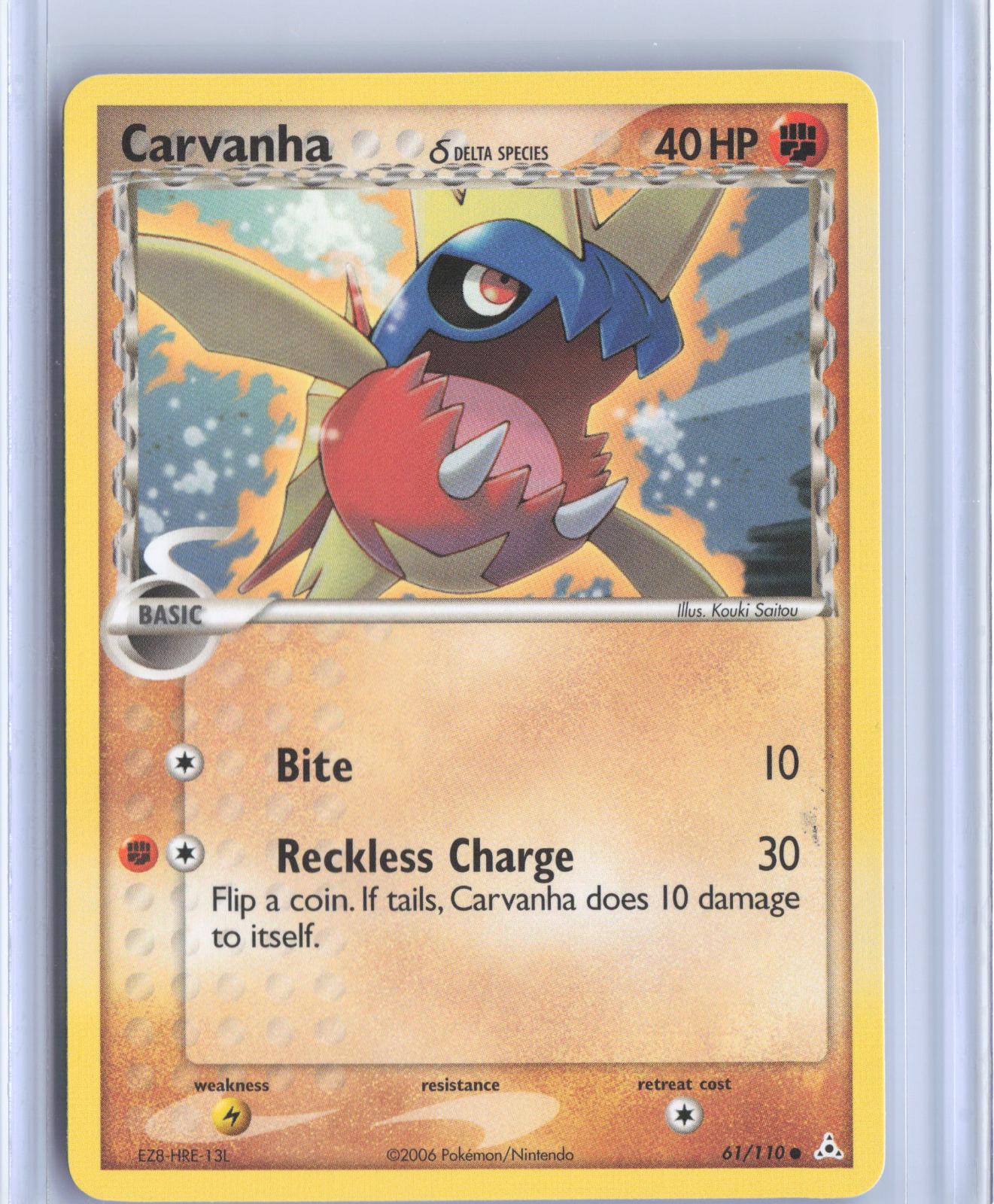 Carvanha 61/110 Common Holon Phantoms Pokemon TCG Card