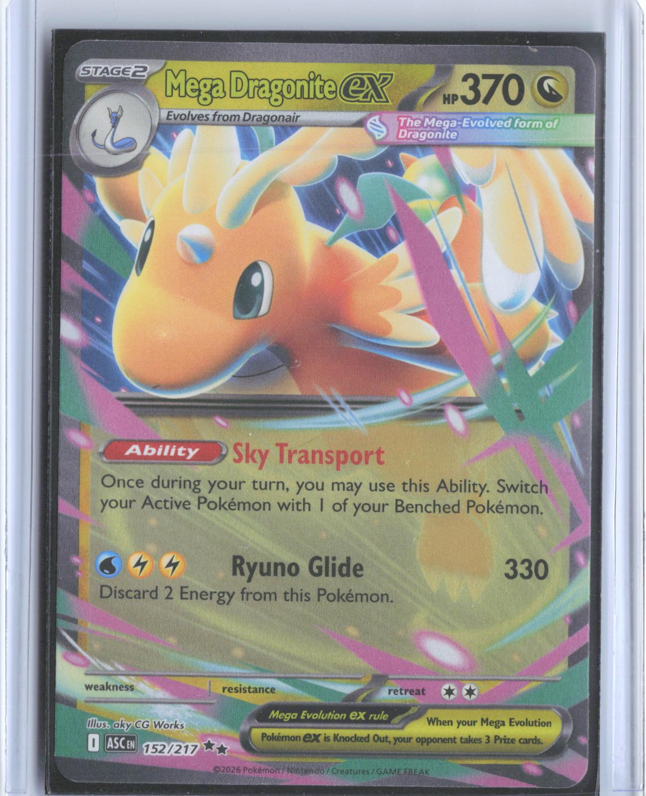 Mega Dragonite ex 152/217 Double Rare Ascended Heroes Pokemon Holo