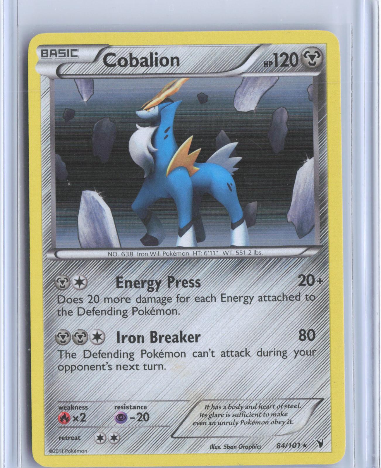 Cobalion 84/101 Holo Rare Noble Victories Pokemon