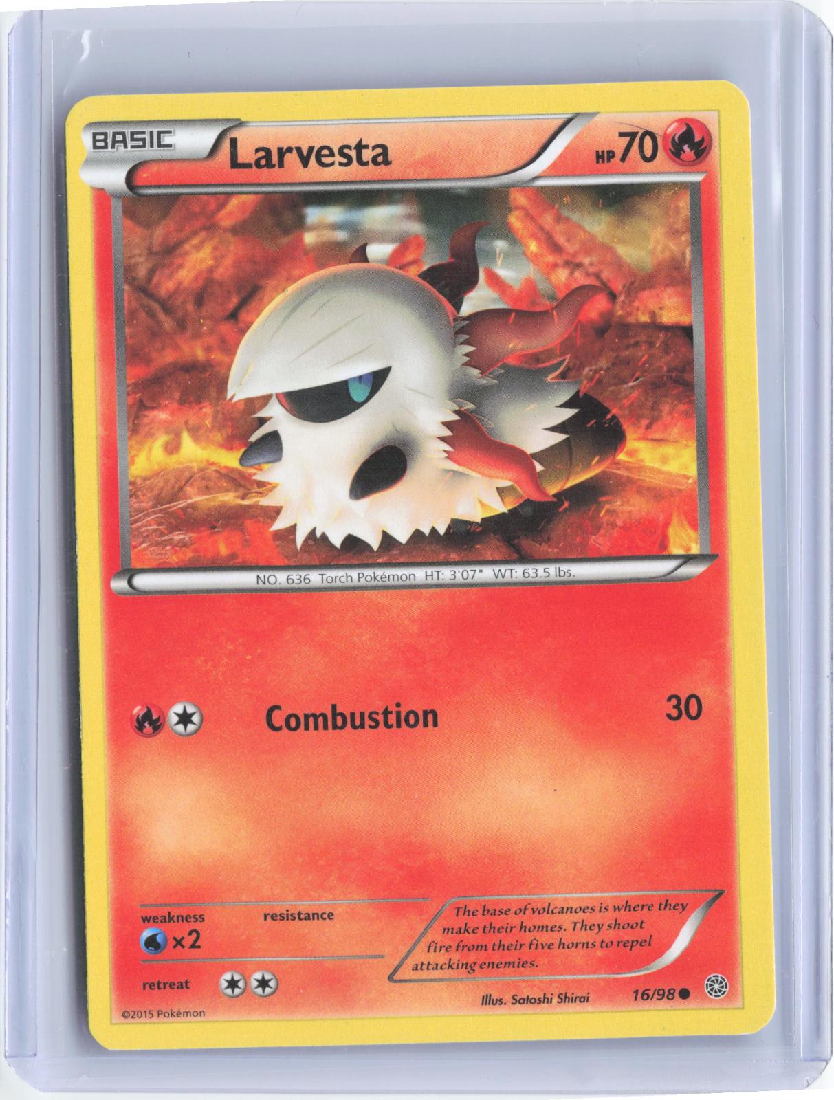 Larvesta 16/98 Common Ancient Origins Pokemon TCG Card