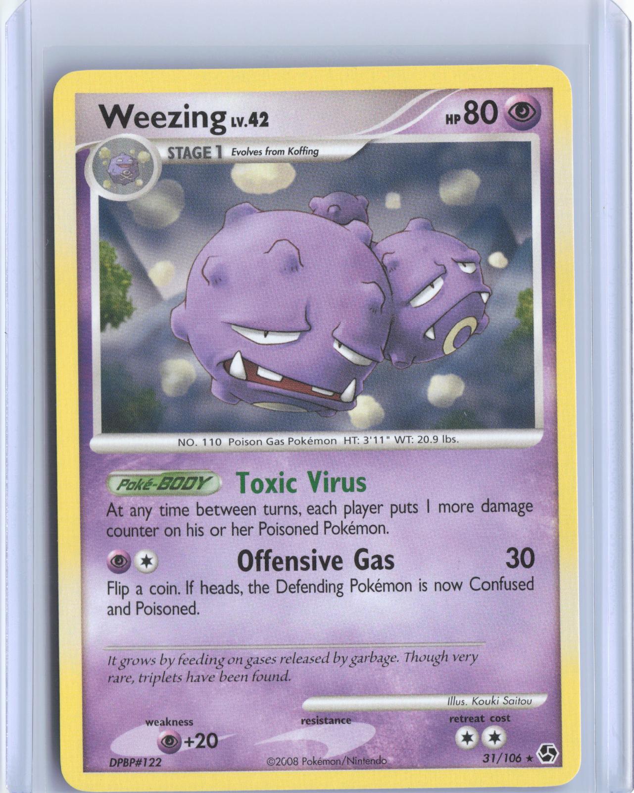 Weezing 31/106 Rare Great Encounters Pokemon TCG Card