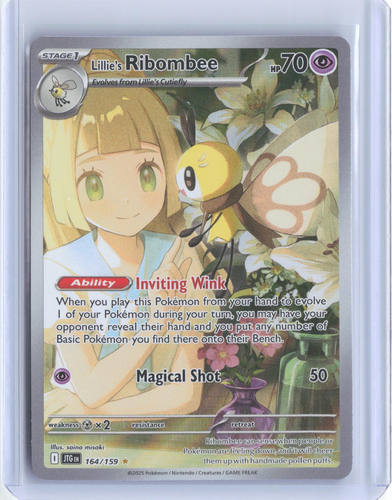 Lillie's Ribombee 164/159 Illustration Rare Journey Together Pokemon TCG Card