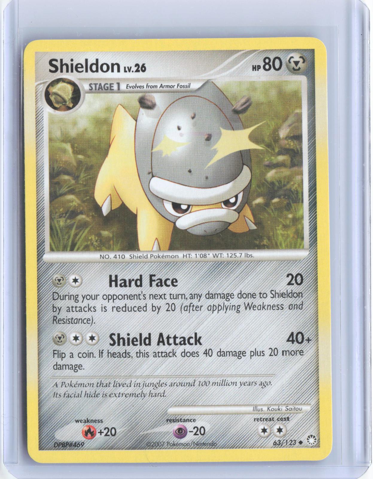 Shieldon 63/123 Uncommon Mysterious Treasures Pokemon TCG Card