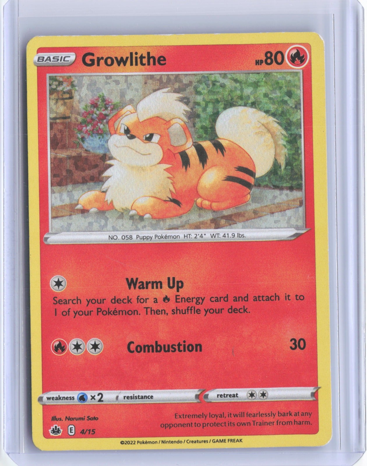 Growlithe - 4/15 Holo Promo McDonald's Promos 2022 004/015