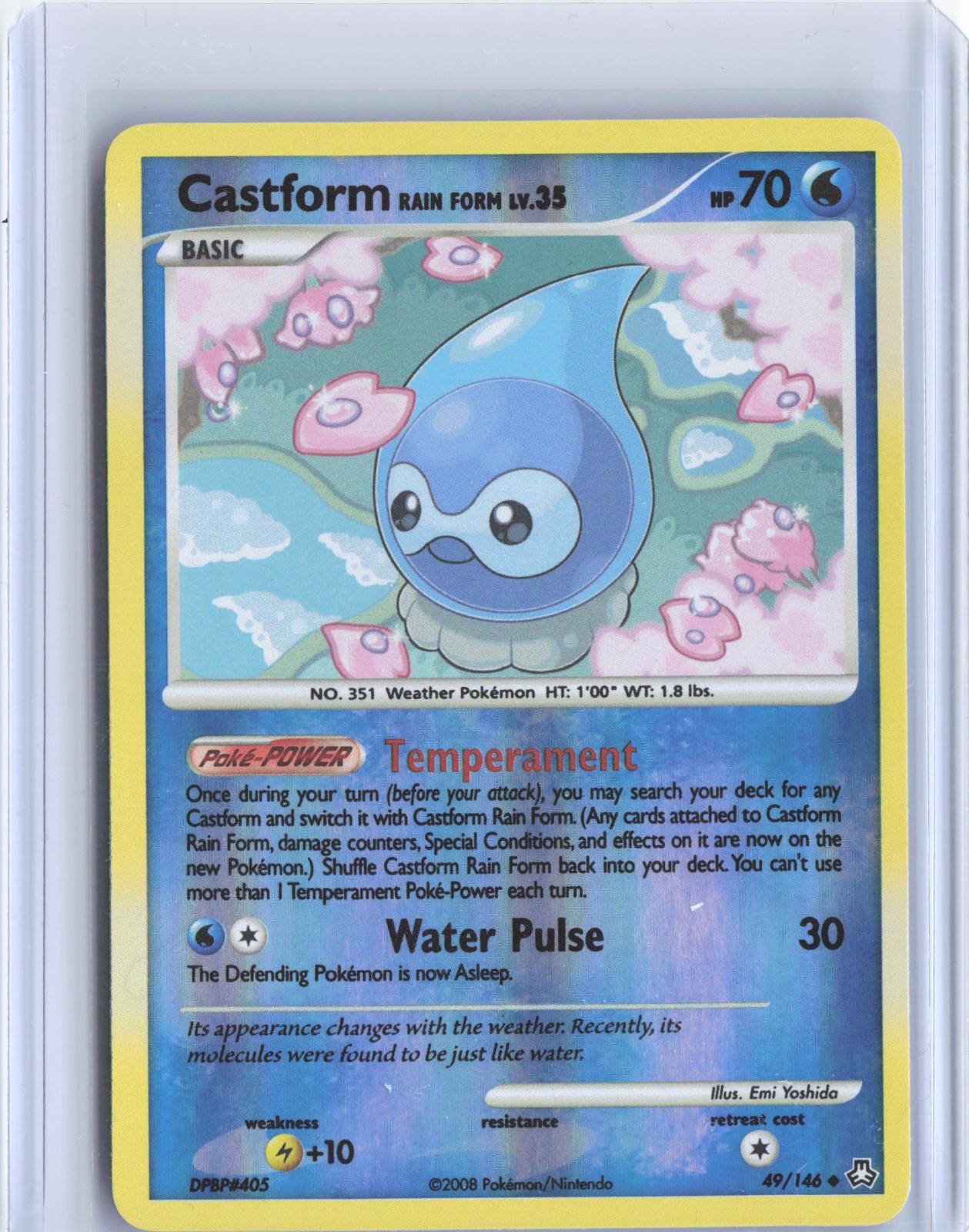 Castform Rain Form 49/146 Legends Awakened Pokemon Reverse Holo TCG Card