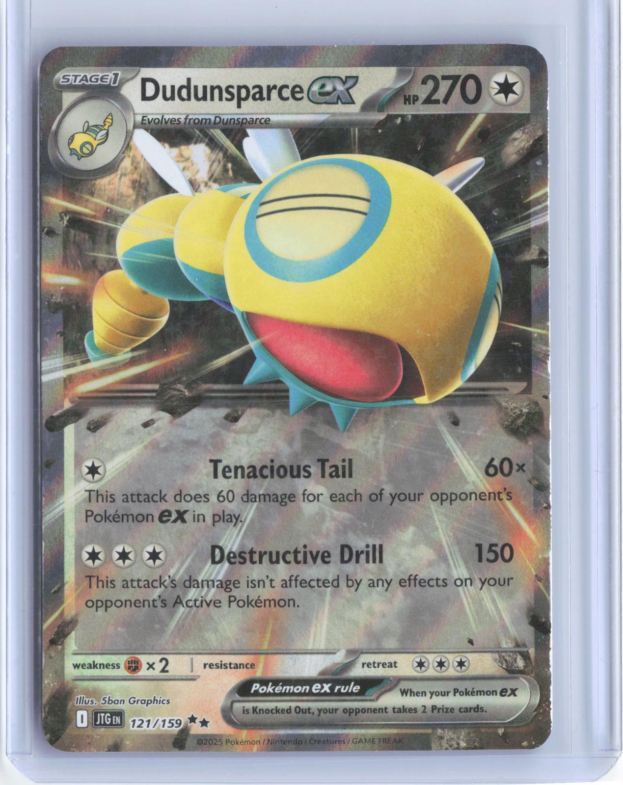 Dudunsparce ex 121/159 Double Rare Journey Together Pokemon TCG Card