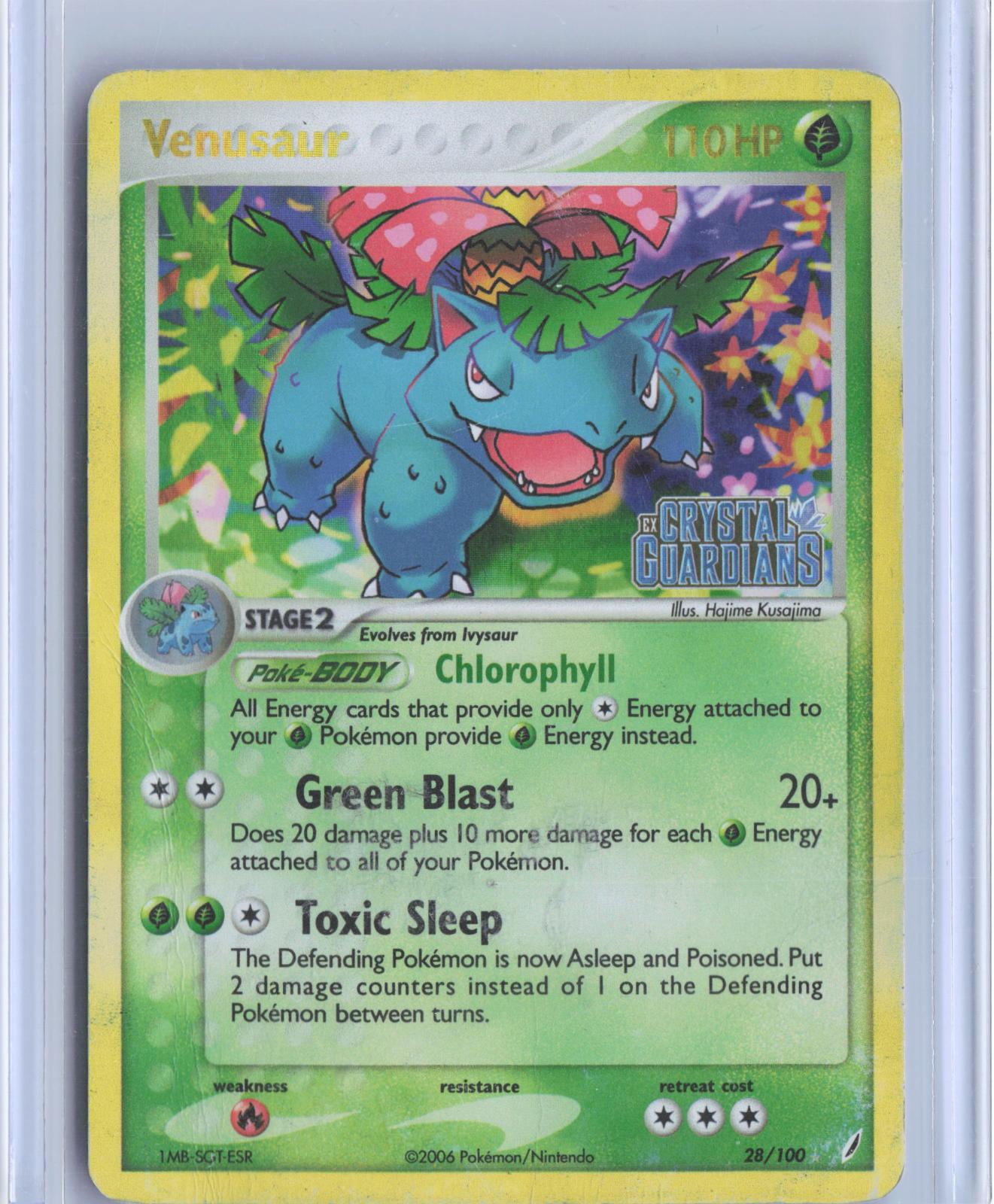 Venusaur 28/100 Rare Crystal Guardians Pokemon Reverse Holo TCG Card