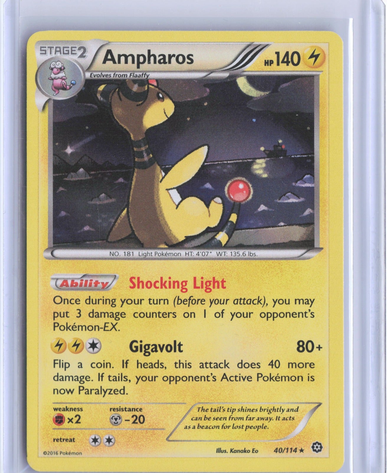 Ampharos Holo Holo Rare XY - Steam Siege 40/114