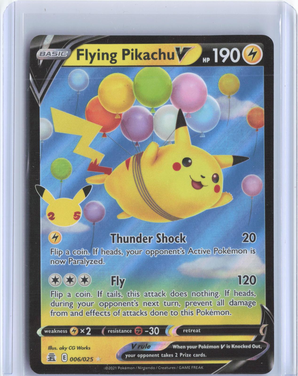 Flying Pikachu V 006/025 Holo V Rare Celebrations Pokemon
