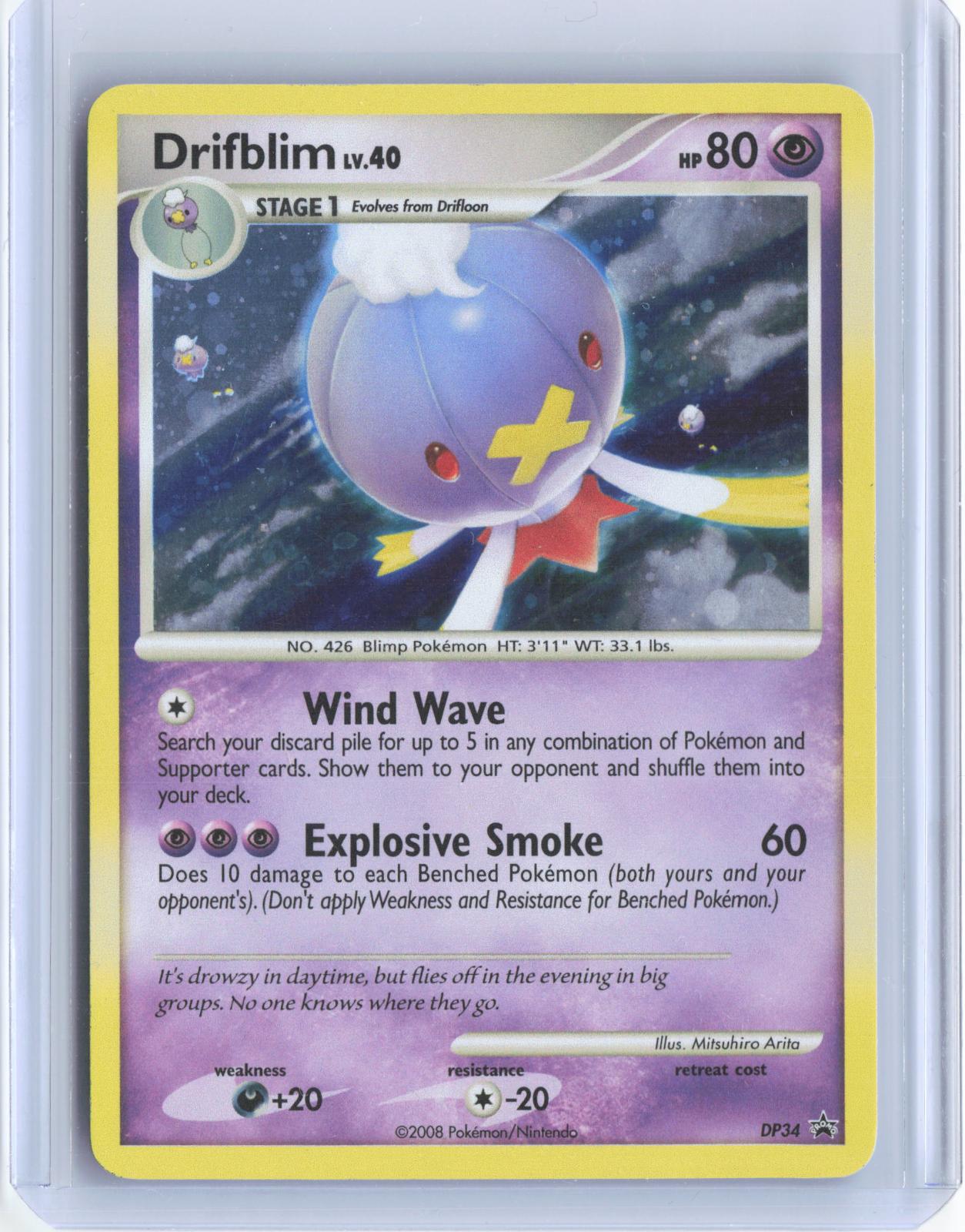 Drifblim DP34 Holo Promo Diamond and Pearl Promos Pokemon Holo TCG Card