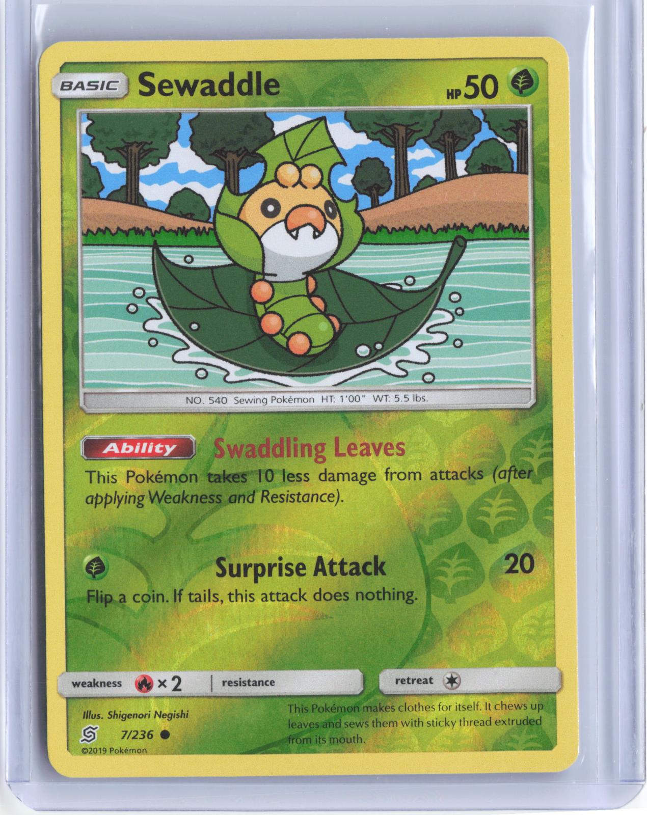 Sewaddle 7/236 Common Unified Minds Pokemon Reverse Holo TCG Card