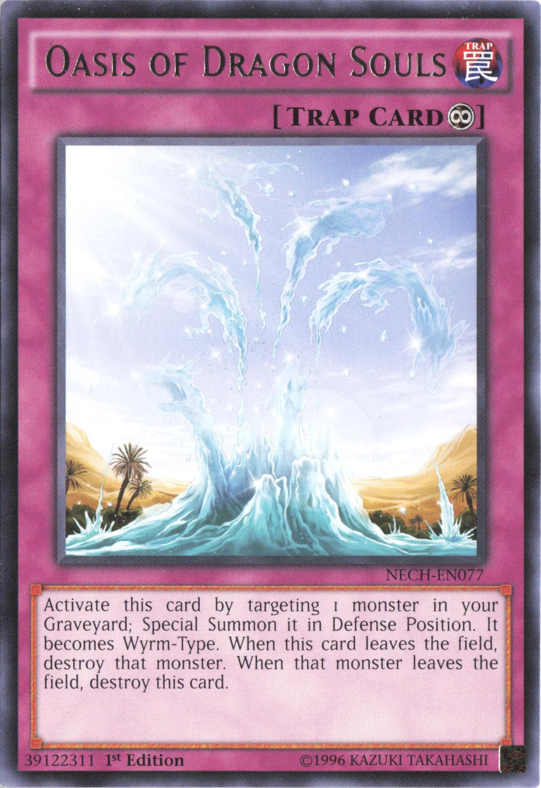 Oasis of Dragon Souls NECH-EN077 Rare The New Challengers Yu-Gi-Oh 1st Edition