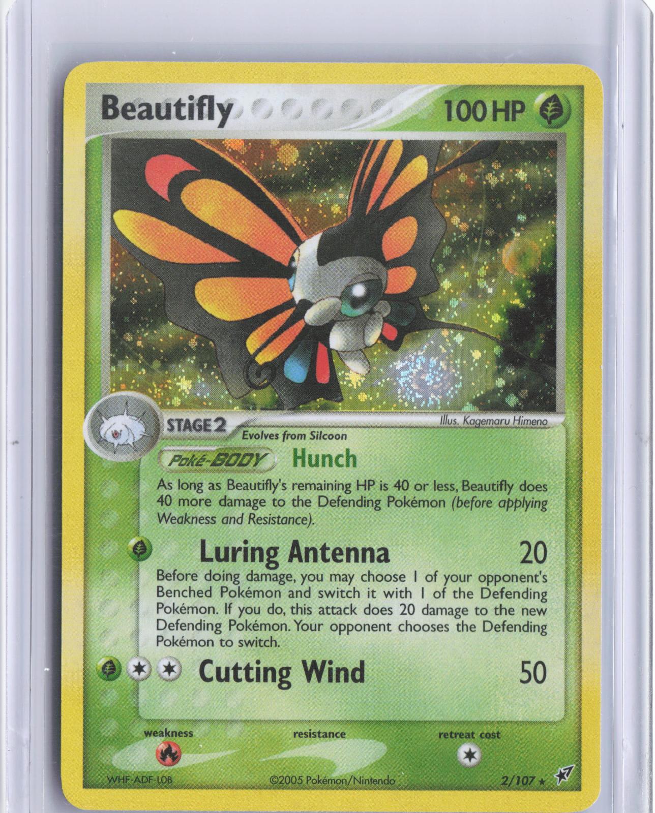 Beautifly 2/107 Holo Rare Deoxys Pokemon Holo TCG Card
