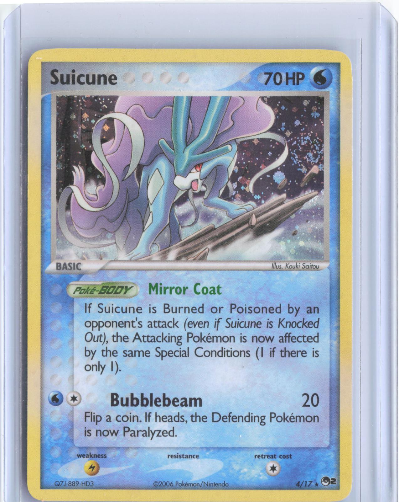 Suicune 4/17 Rare POP Series 2 Pokemon TCG Card