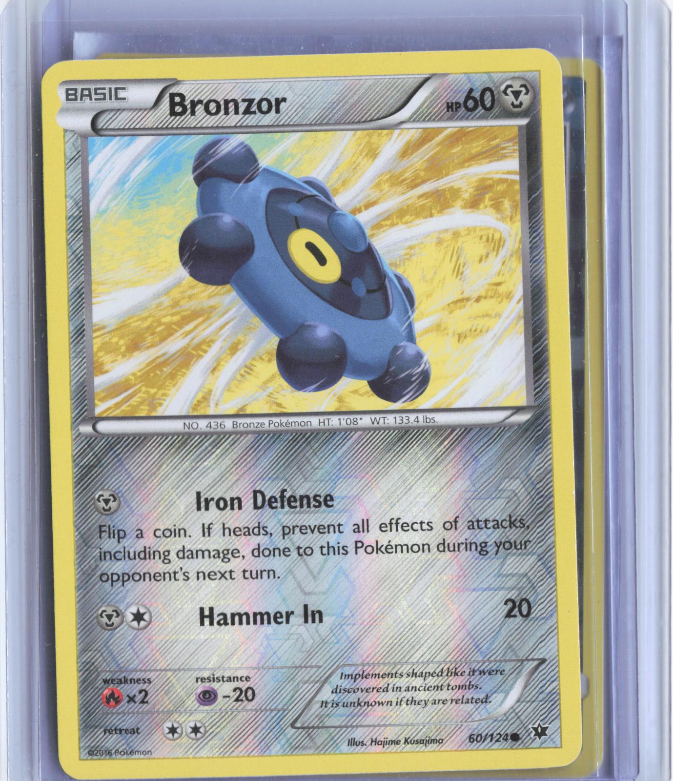 Bronzor 60/124 Common Fates Collide Pokemon Reverse Holo TCG Card