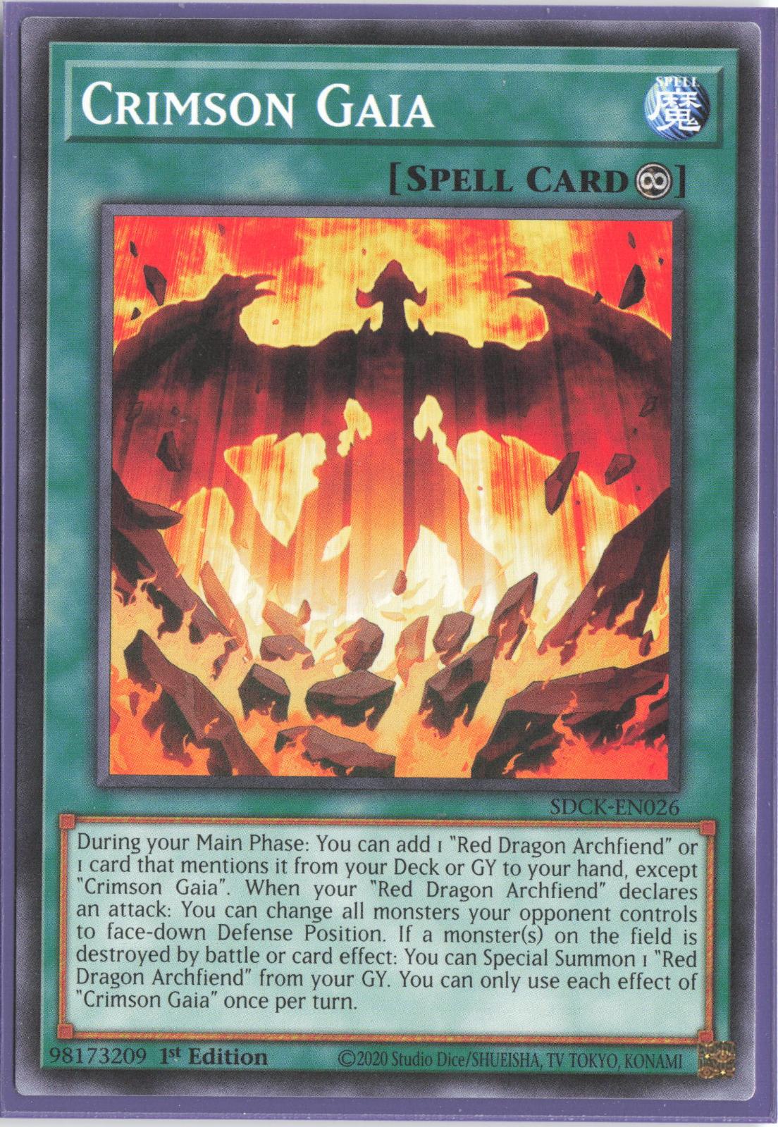 Crimson Gaia SDCK-EN026 Structure Deck: The Crimson King Yu-Gi-Oh 1st Edition