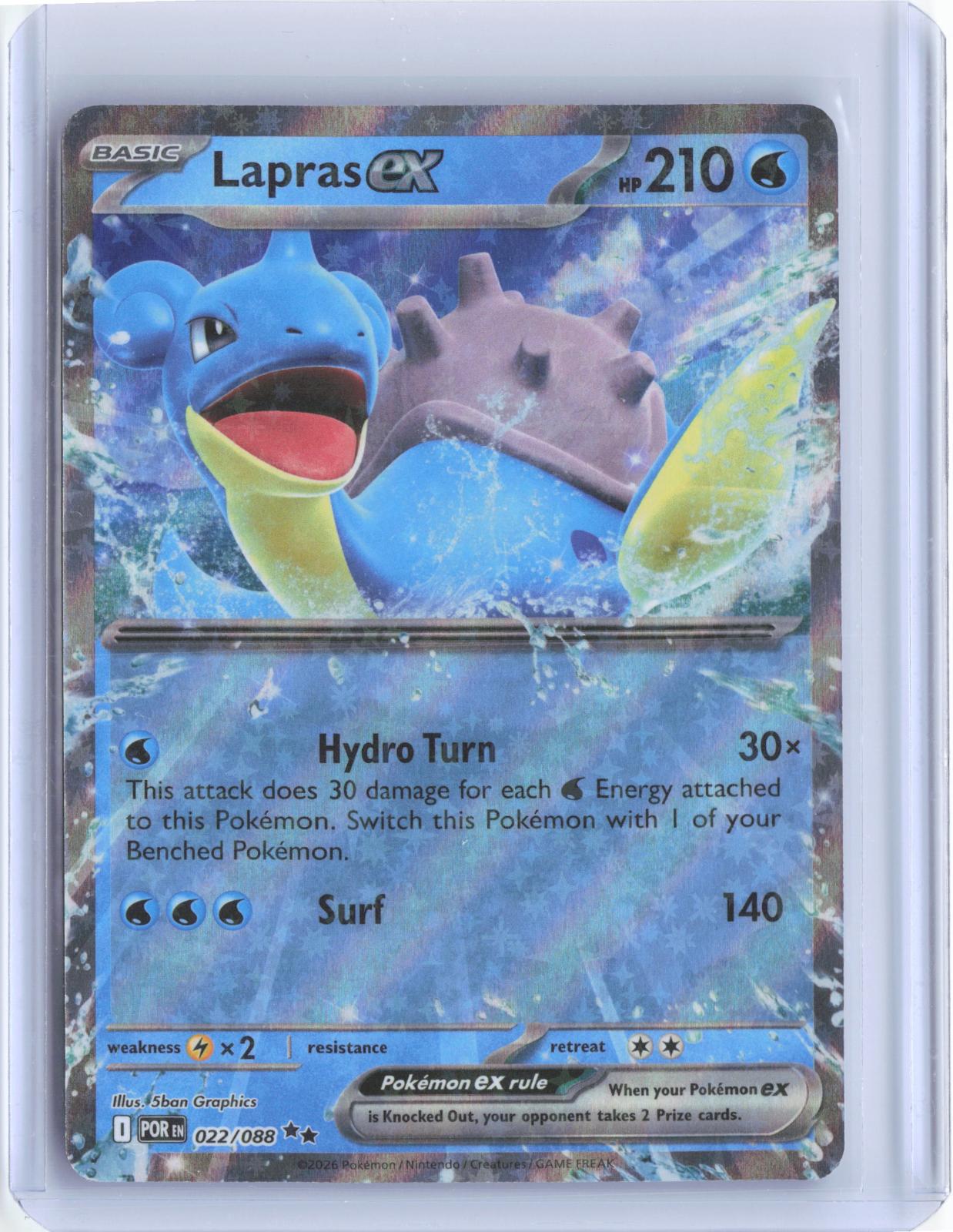 Lapras ex 022/088 Double Rare Perfect Order Pokemon TCG Card