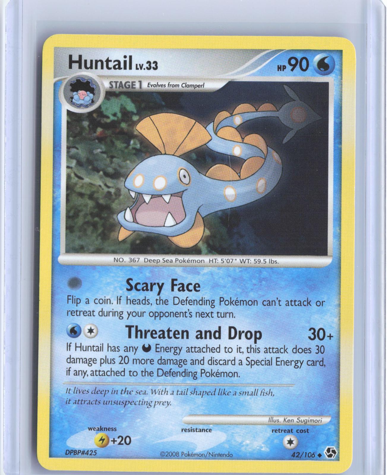 Huntail 42/106 Uncommon Great Encounters Pokemon TCG Card