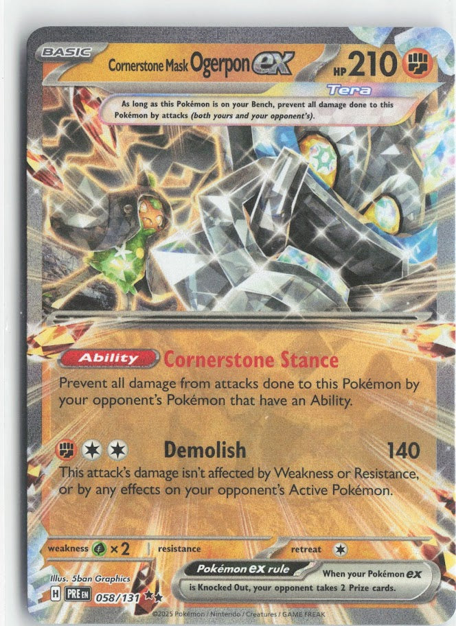Cornerstone Mask Ogerpon ex - 058/131 - SV: Prismatic Evolutions (PRE) Pokémon TCG