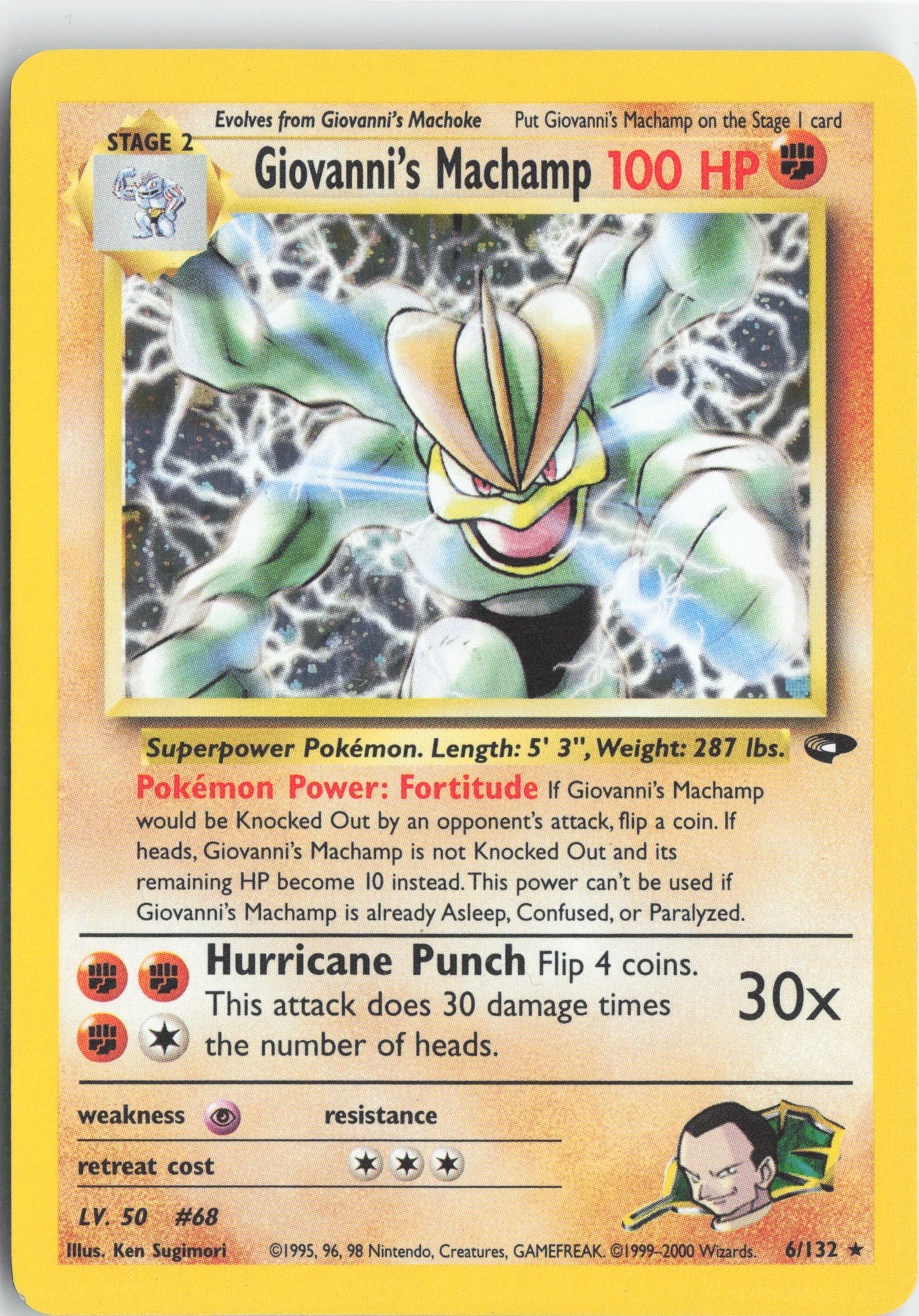 Giovanni's Machamp Holo 6/132 - Gym Challenge (G2) Pokémon TCG