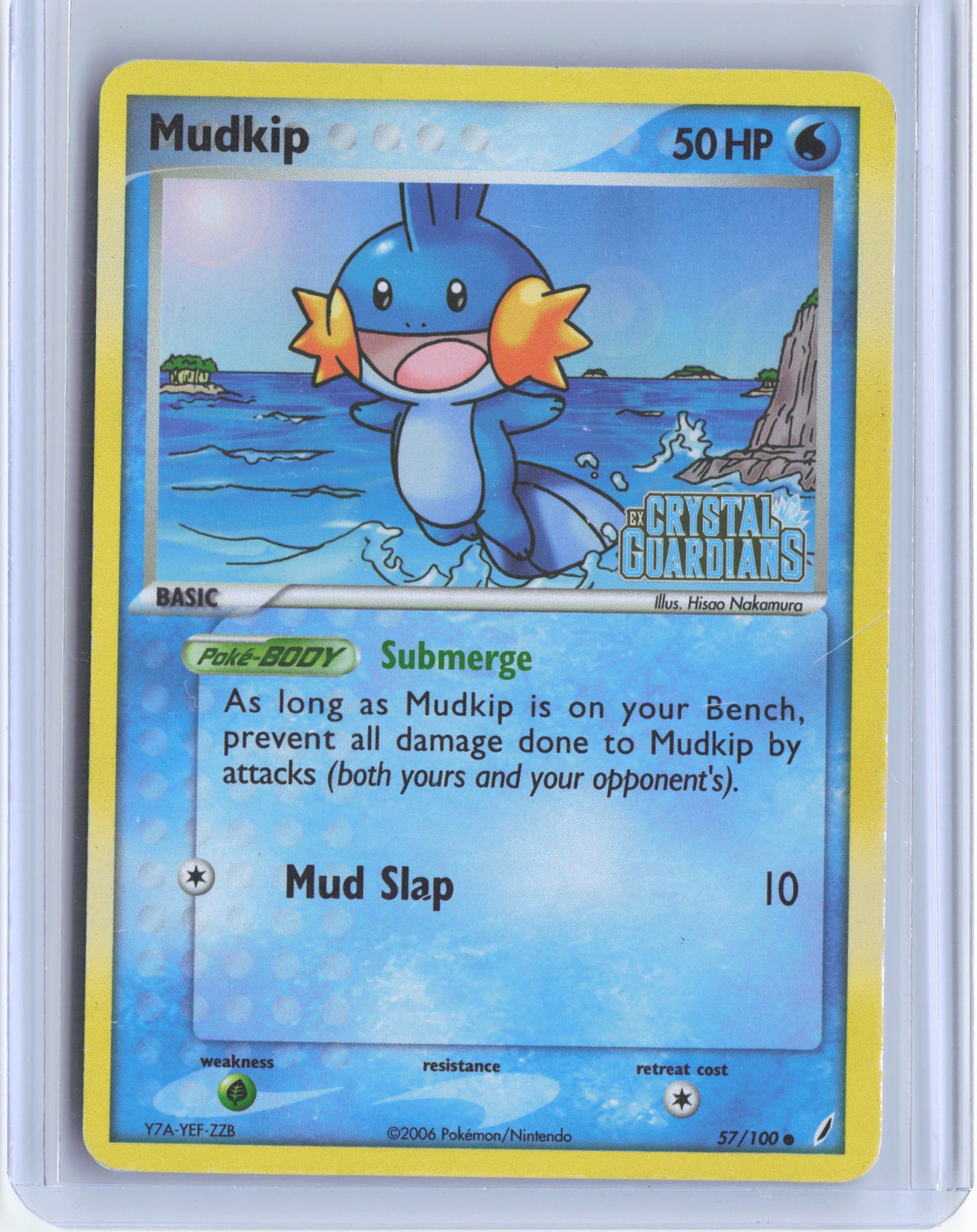 Mudkip - Reverse Holo 057/100 - Crystal Guardians (CG) Pokémon Card TCG