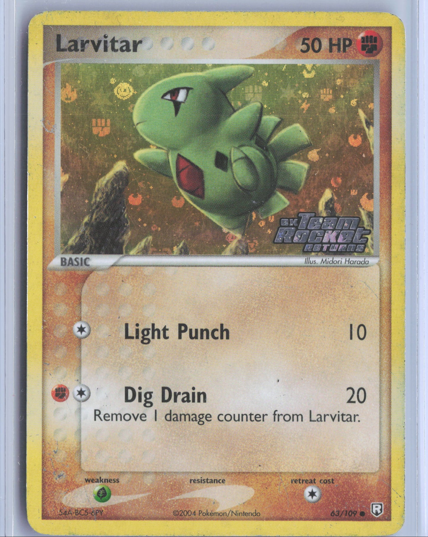Larvitar - Reverse Holo 063/109 - Team Rocket Returns (RR) Pokémon Card TCG