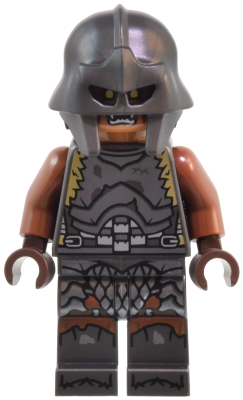 LEGO Lord of the Rings - Orc - Medium Nougat Head, Pearl Dark Gray Armor and Helmet Item No: lor134 Set: 10333