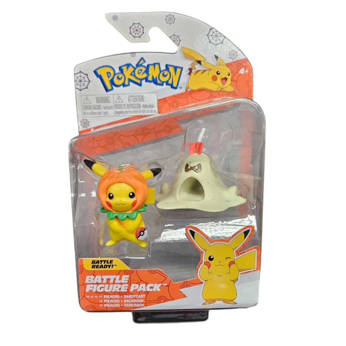 Pokémon Battle Ready Figure Pack Halloween Pikachu And Hoothoot 2024 Jazwares