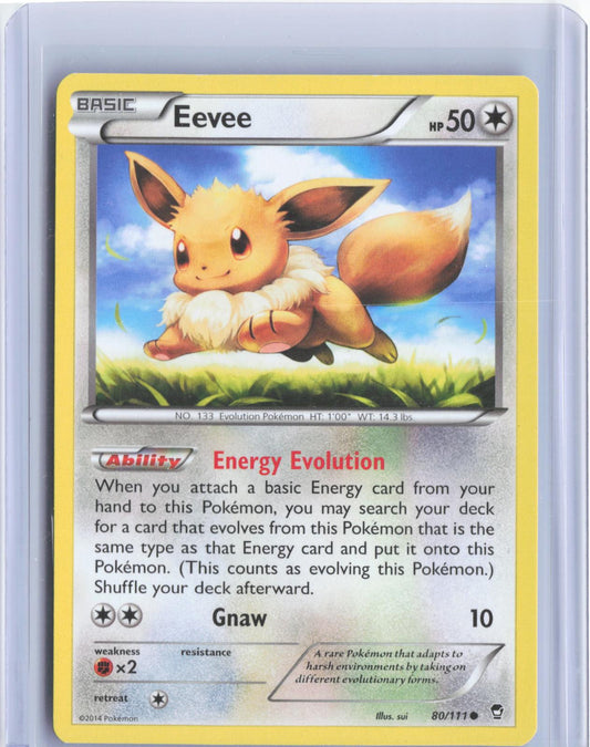 Eevee 80/111 Common Furious Fists Pokemon TCG Card