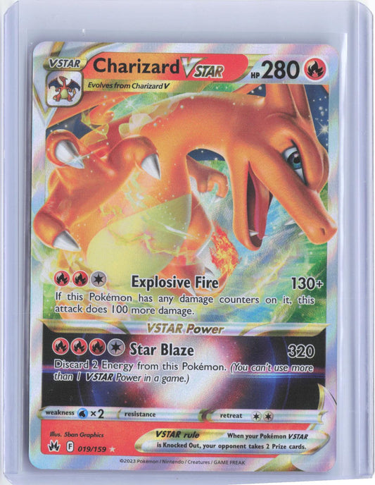 Charizard VSTAR 019/159 Holo VSTAR Rare Crown Zenith Pokemon Holo TCG Card