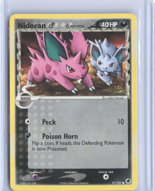 Nidoran M 57/101 Common Dragon Frontiers Pokemon TCG Card