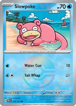 Slowpoke (Poke Ball Pattern) 018/131 Holo Prismatic Evolutions Pokemon TCG Card