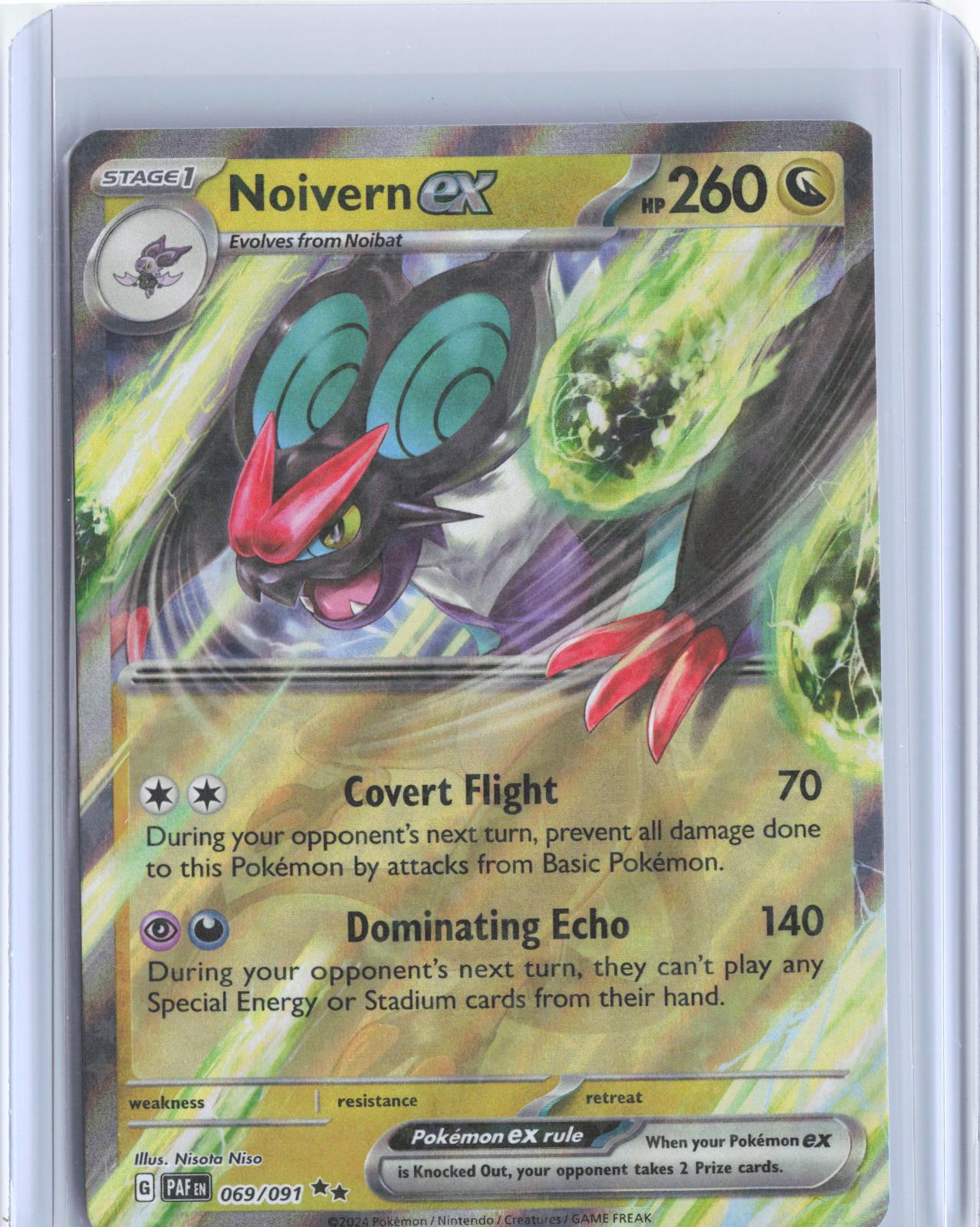 Noivern ex 069/091 Double Rare Paldean Fates Pokemon Holo