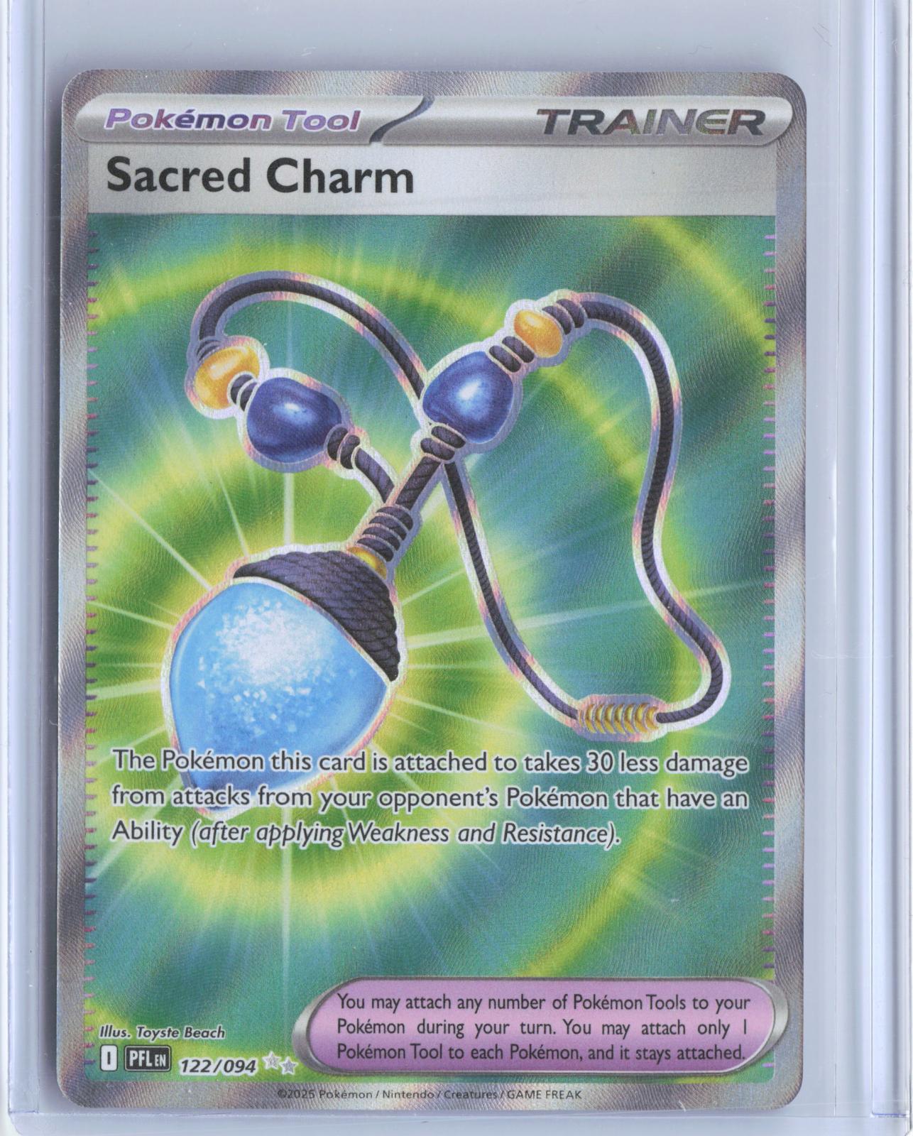 Sacred Charm 122/094 Ultra Rare Phantasmal Flames Pokemon Holo