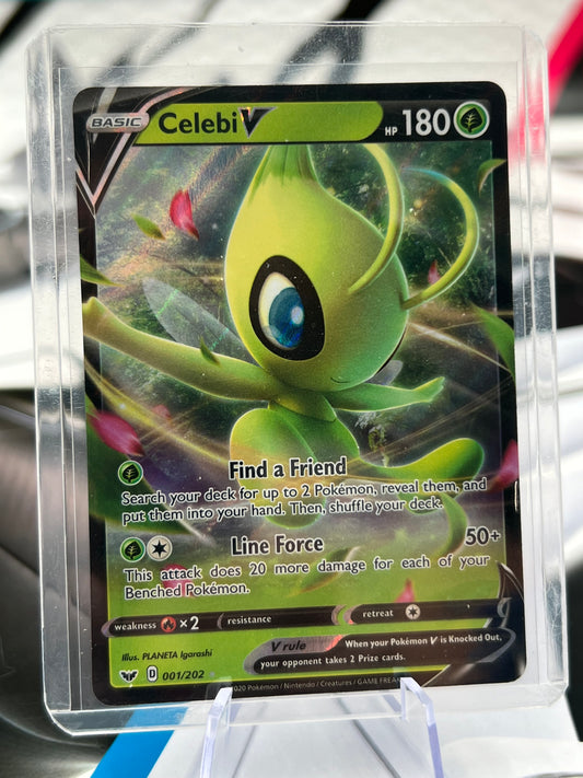 Celebi V 001/202 / Ultra Rare - SWSH01: Sword & Shield Base Set (SWSH01) Pokémon TCG