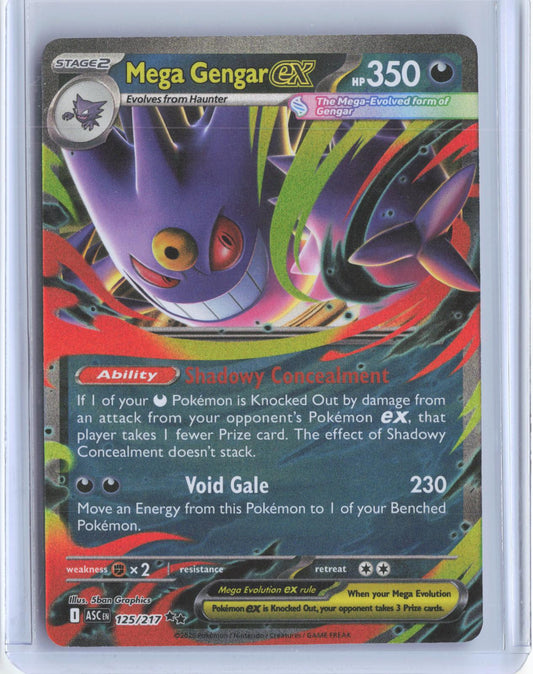 Mega Gengar ex 056/094 Double Rare Phantasmal Flames Pokemon Holo
