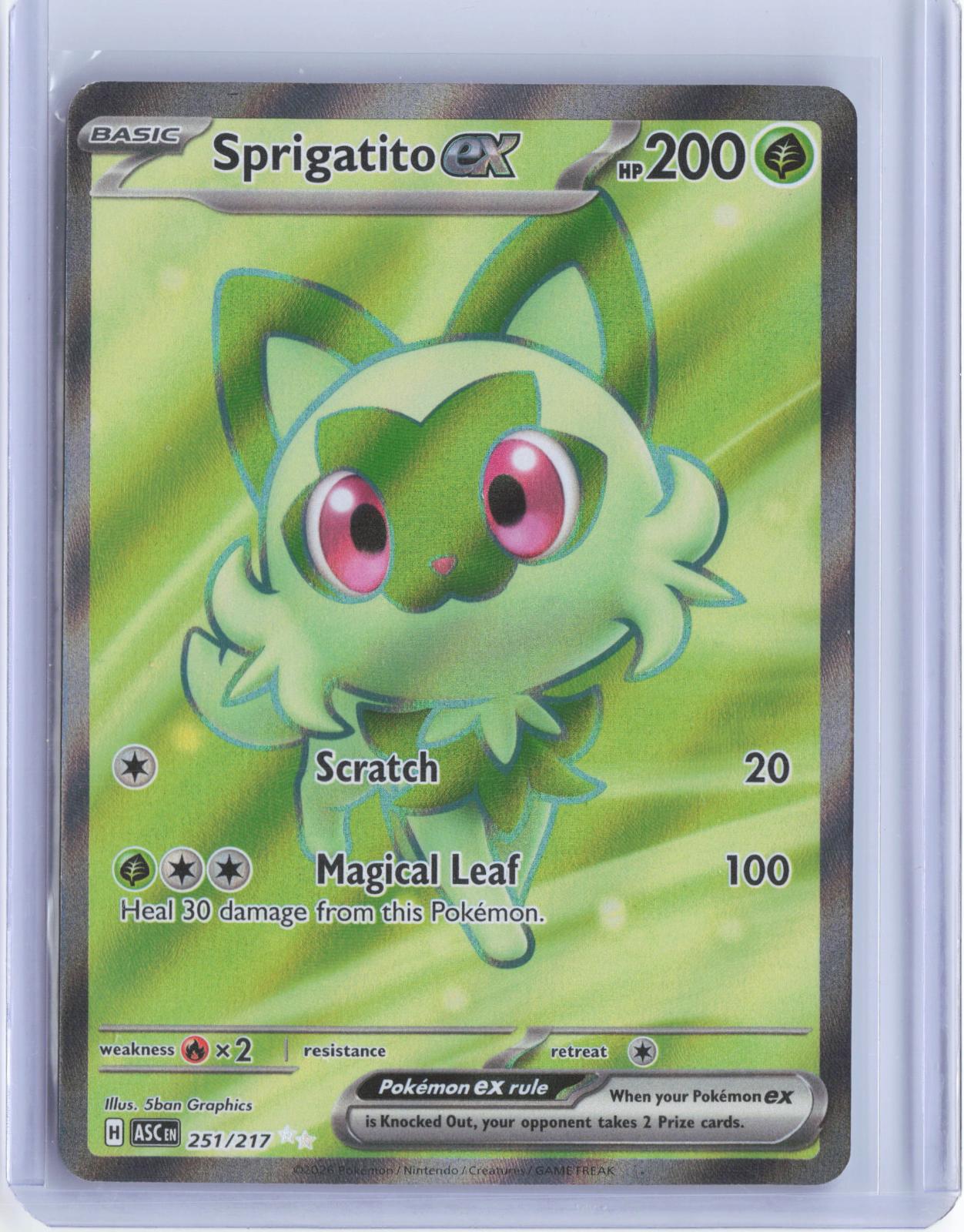 Sprigatito ex 251/217 Ultra Rare Ascended Heroes Pokemon TCG Card