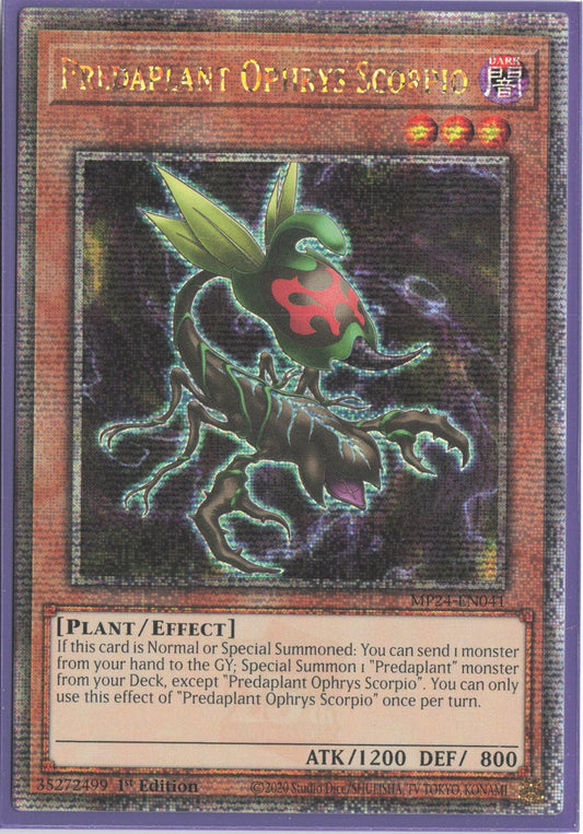Predaplant Ophrys Scorpio (Quarter Century Secret Rare) MP24-EN041 25th Anniversary Tin: Dueling Mirrors Yu-Gi-Oh 1st Edition