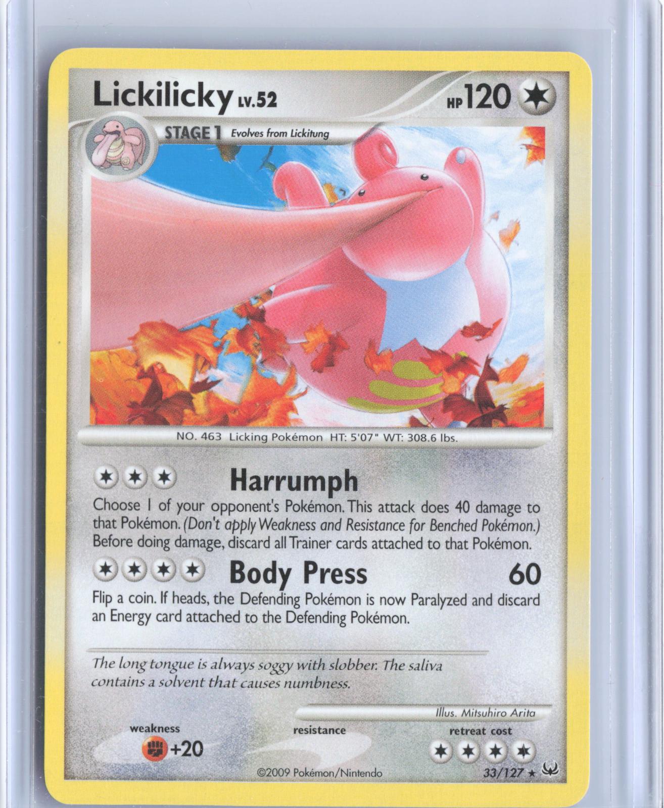 Lickilicky 33/127 Rare Platinum Pokemon TCG Card