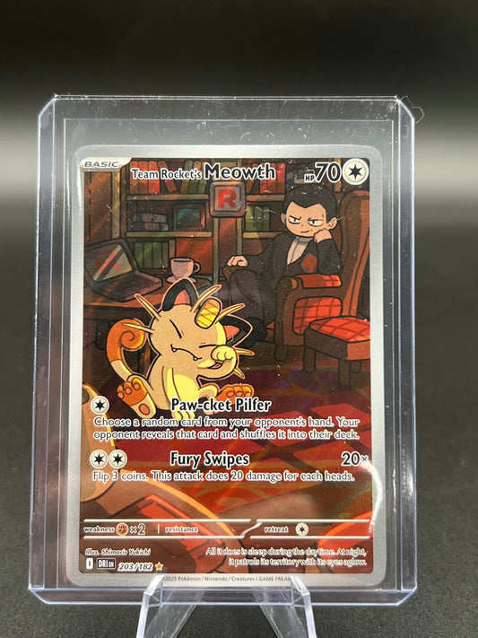 Team Rocket's Meowth - 203/182 - SV10: Destined Rivals (DRI) Pokémon TCG