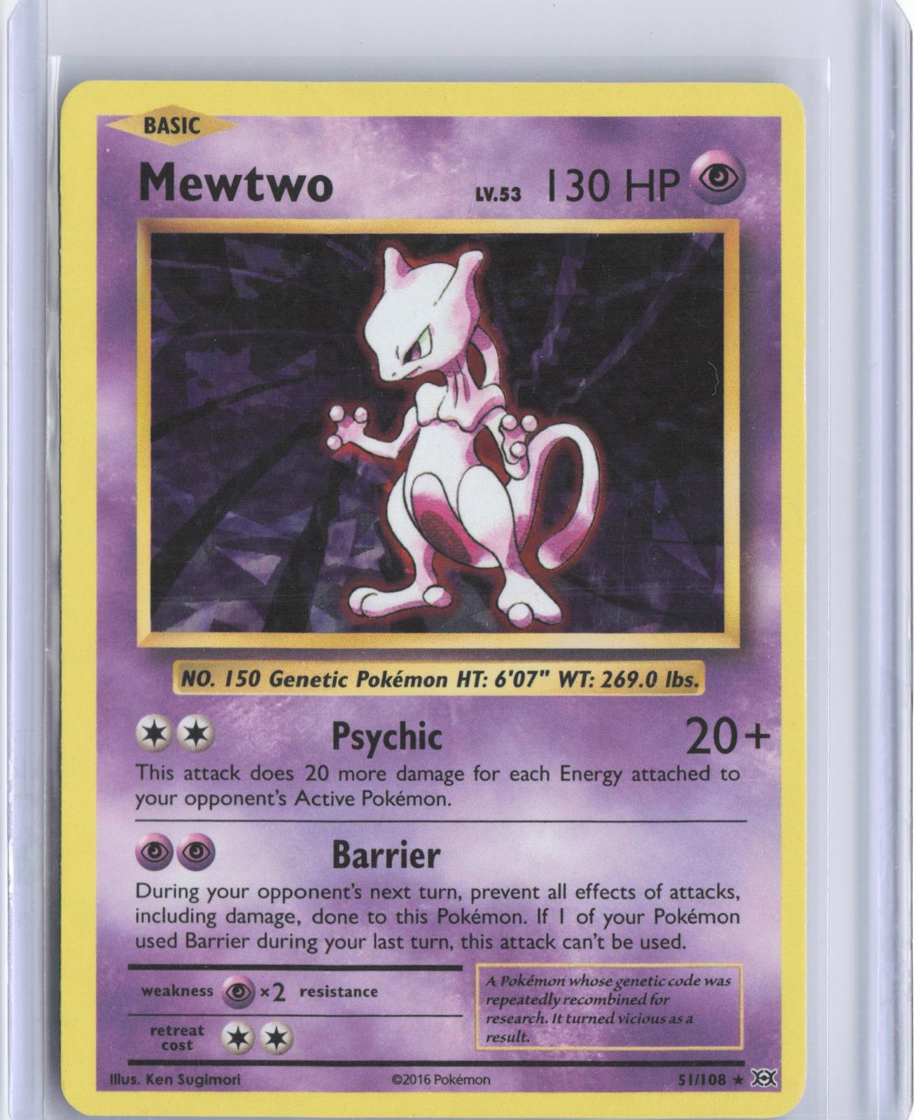 Mewtwo 51/108 Rare Evolutions Pokemon Reverse Holo TCG Card