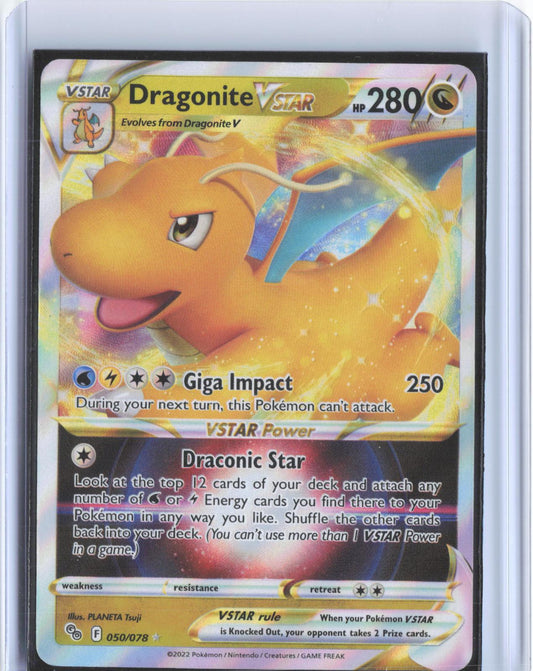 Dragonite VSTAR 050/078 Holo VSTAR Rare Pokemon GO Pokemon